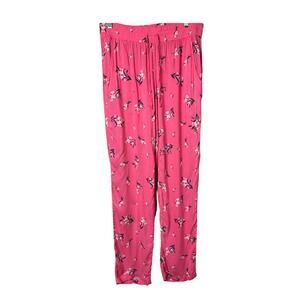 Gap Body Women's Pink Floral Print Elastic Waist Pajamas Loungewear Pants Sz M